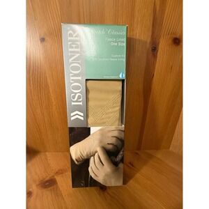 Isotoner Stretch Classics Fleece Lined Gloves Camel One Size Water Resistant New